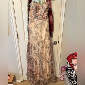 Floral formal bride maids dress